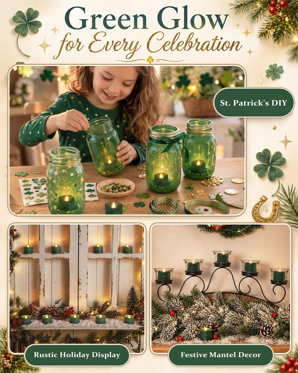 Homemory 24Pcs Flickering Flameless Candle Battery Operated, 200+Hours Fake Electric LED Tea Lights for Votive, Centerpiece Table Decorations, Wedding, Aniversary, Halloween, Christmas