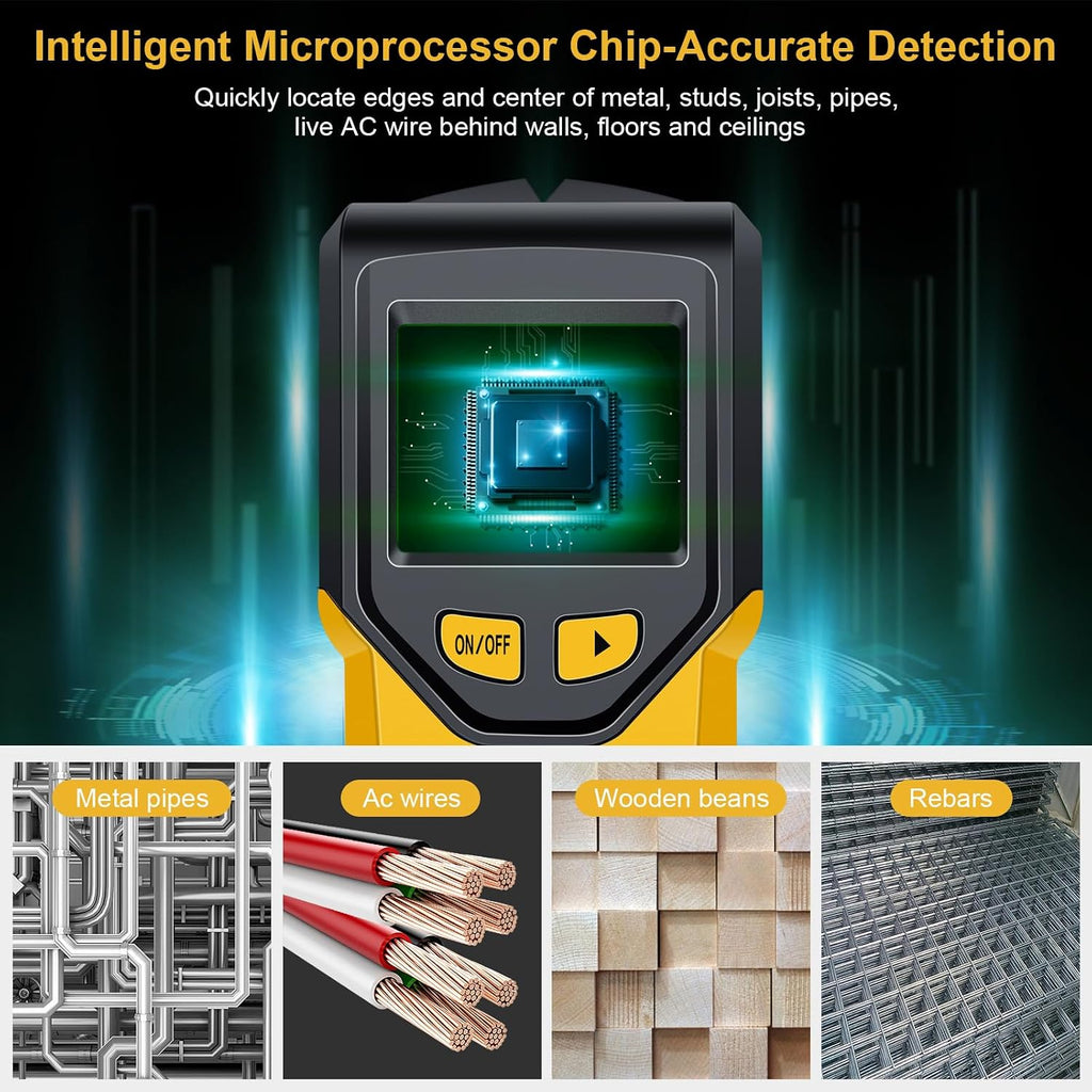 Stud Finder, Upgranded Wood and Metal Stud Detector, Live Wire Detection