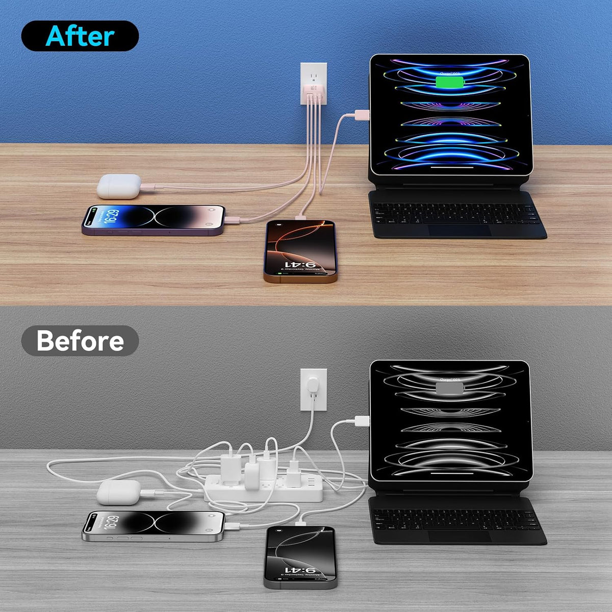 USB C Charger Block Multiple Ports Wall Charger Fast Phone Charging Blocks