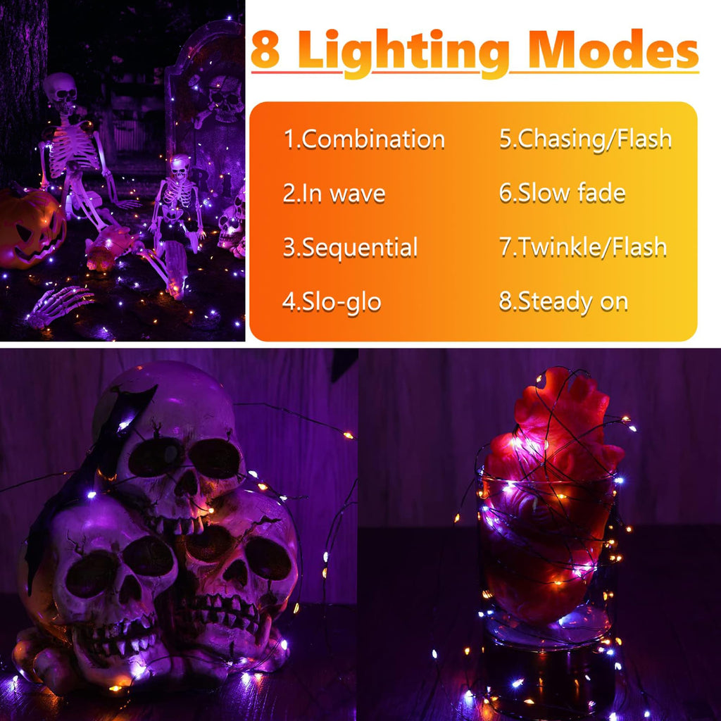 Joomer Solar Fairy Lights, 2-Pack Total 80FT 240LED String Lights, White