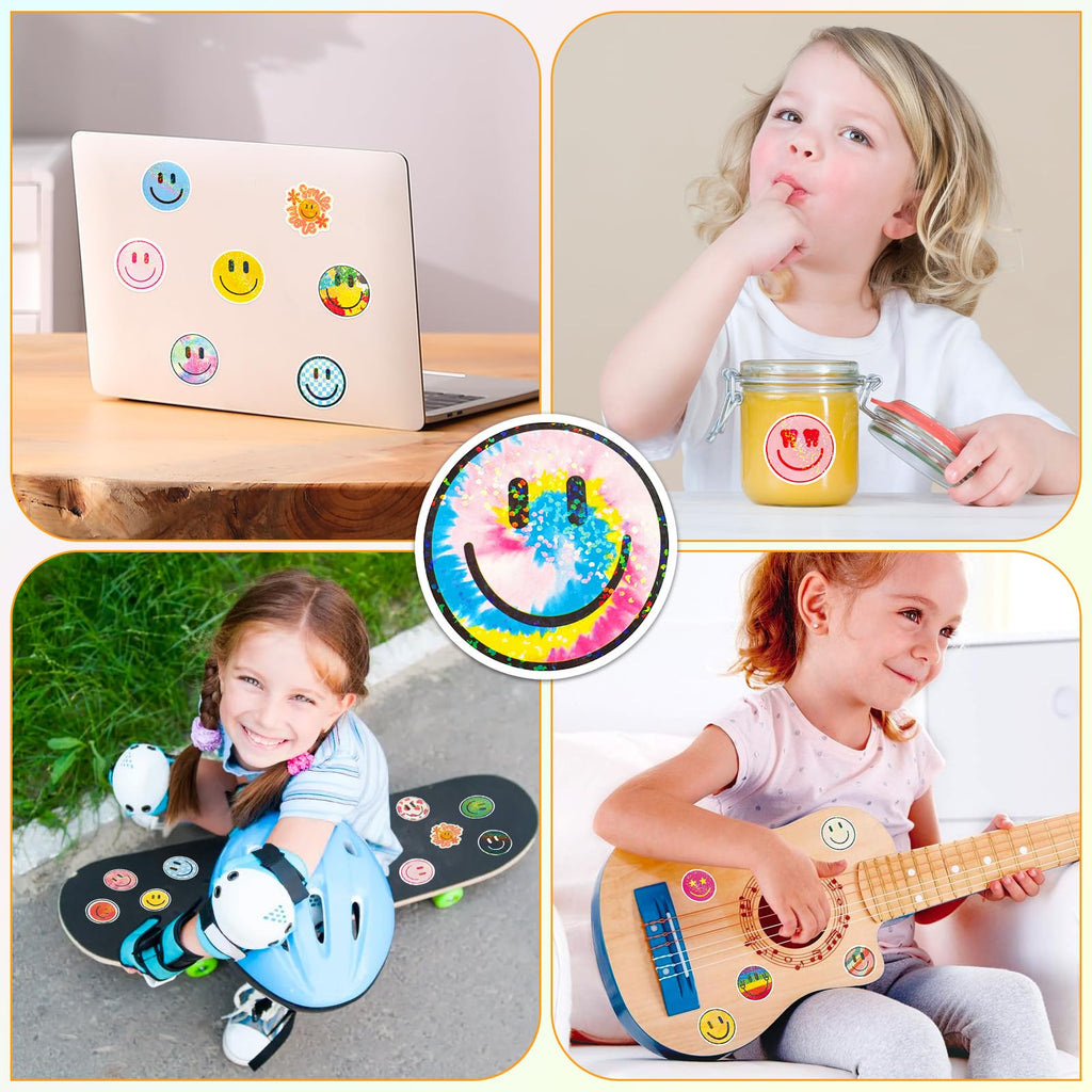 100PCS Smile Neon Stickers