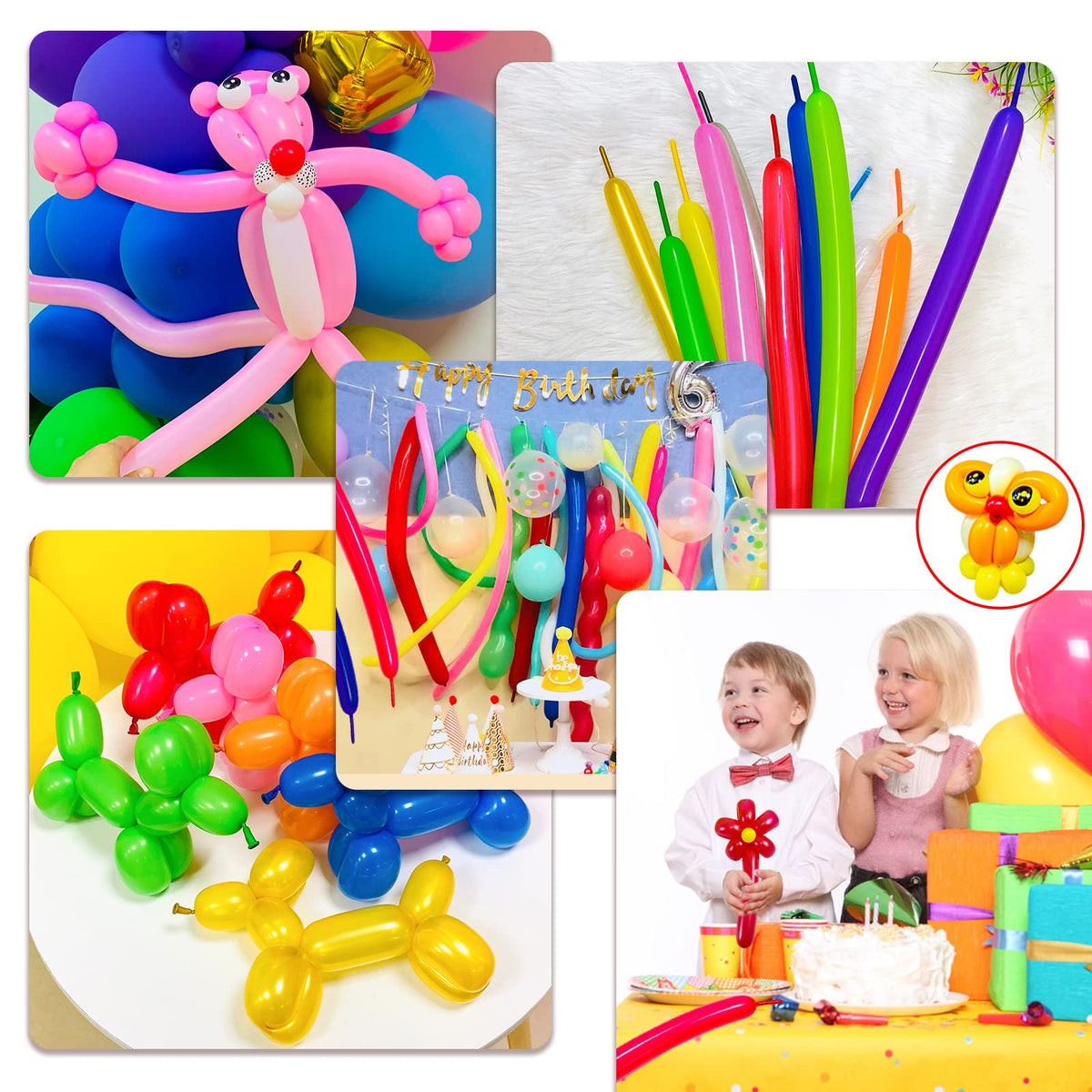 100Pcs clear 260 Balloons Clear Long Skinny Latex Balloon for Animal Ballons, Premium Quality Balloons for Beginners Baloons Making Kid's Carnivals Party Decoartion