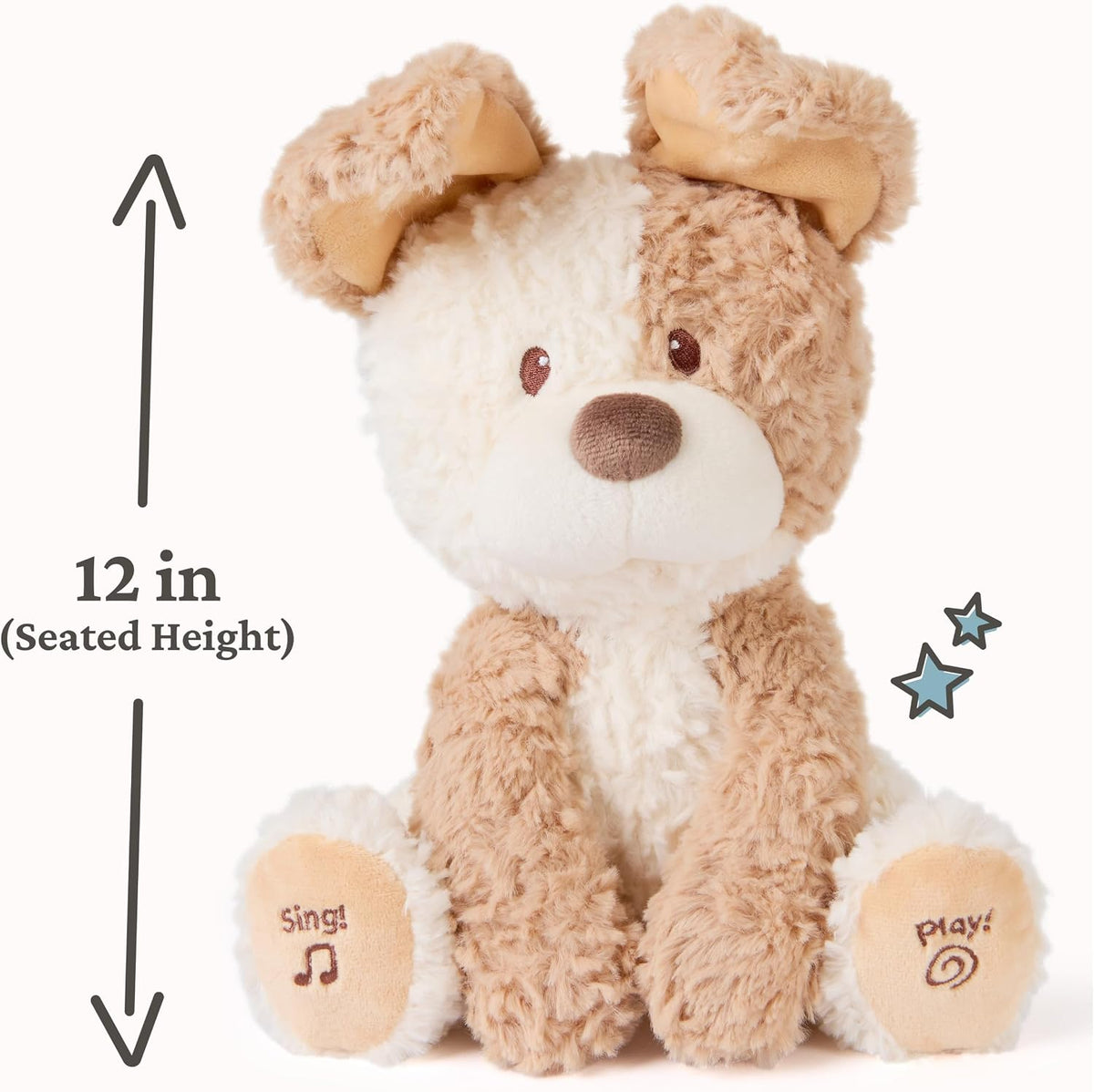 GUND Baby Peeki Puppy 12-Inch Interactive Animated Musical Plush for Babies