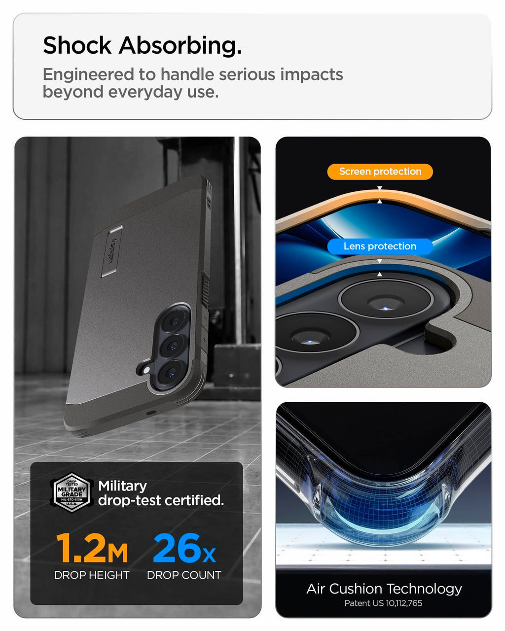 Spigen for Galaxy S25 Plus Case, Tough Armor MagFit [Kickstand] [Compatible with MagSafe] [Military-Grade Protection] - Black
