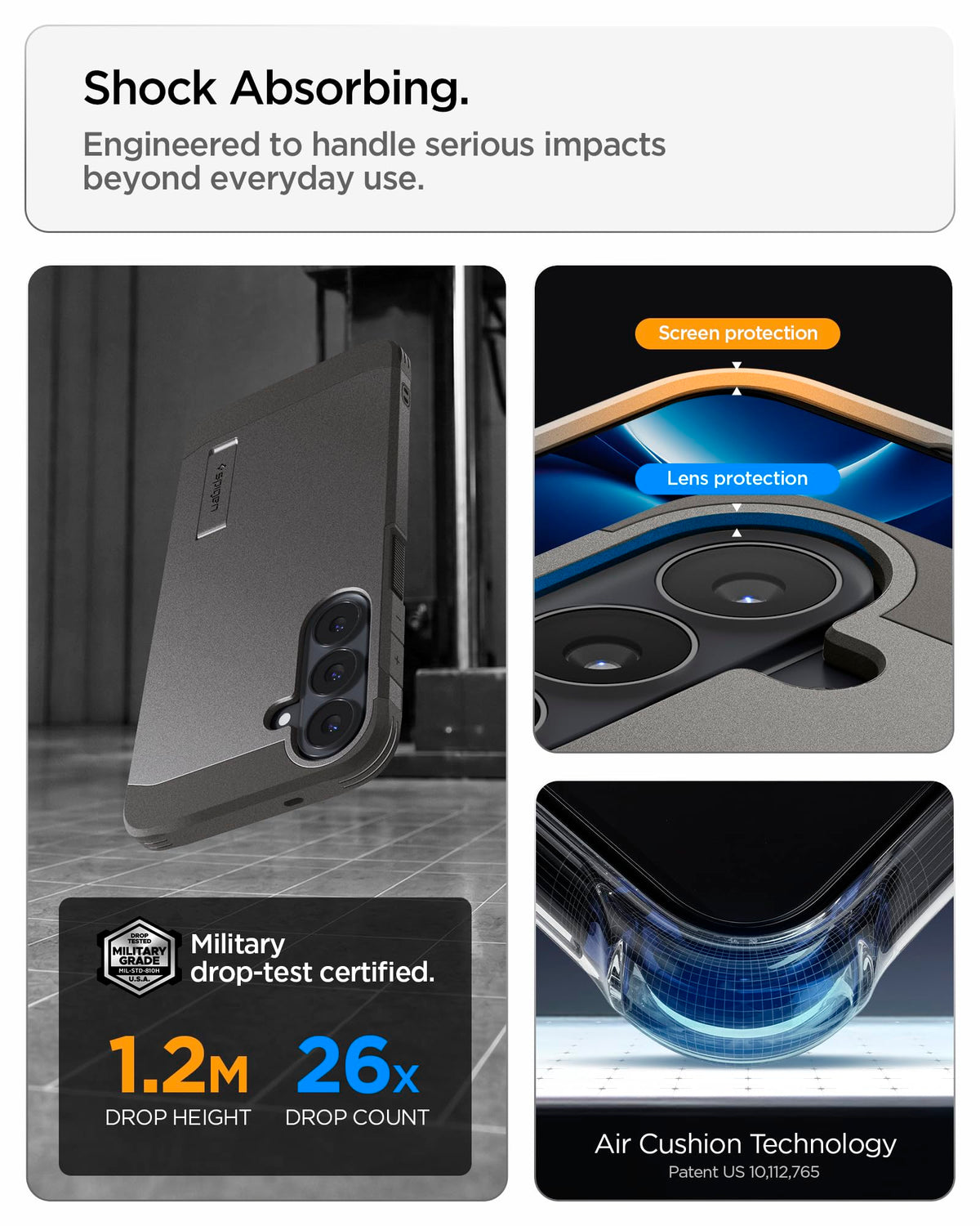 Spigen for Galaxy S25 Plus Case, Tough Armor MagFit [Kickstand] [Compatible with MagSafe] [Military-Grade Protection] - Black
