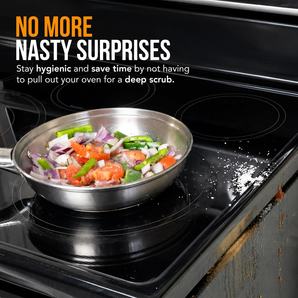 Linda’s Essentials Silicone Stove Gap Covers (2 Pack), Heat Resistant Oven Gap Filler Seals Gaps Between Stovetop and Counter, Easy to Clean Stove Gap Guard (21 Inches, Black)