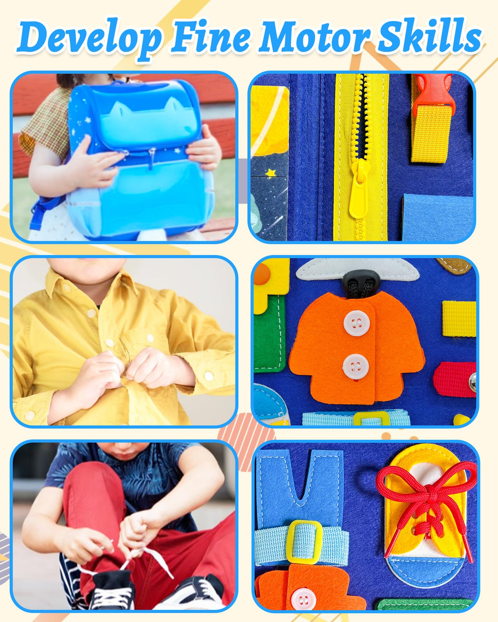 Exorany Busy Board Montessori Toys for Toddler Boy Girl Gifts Busy Book