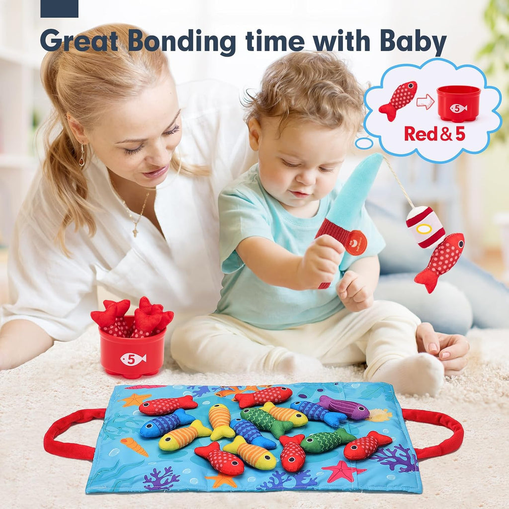 hahaland Montessori Toys for 1 Year Old Boy Girl Birthday Gift-Fishing Game