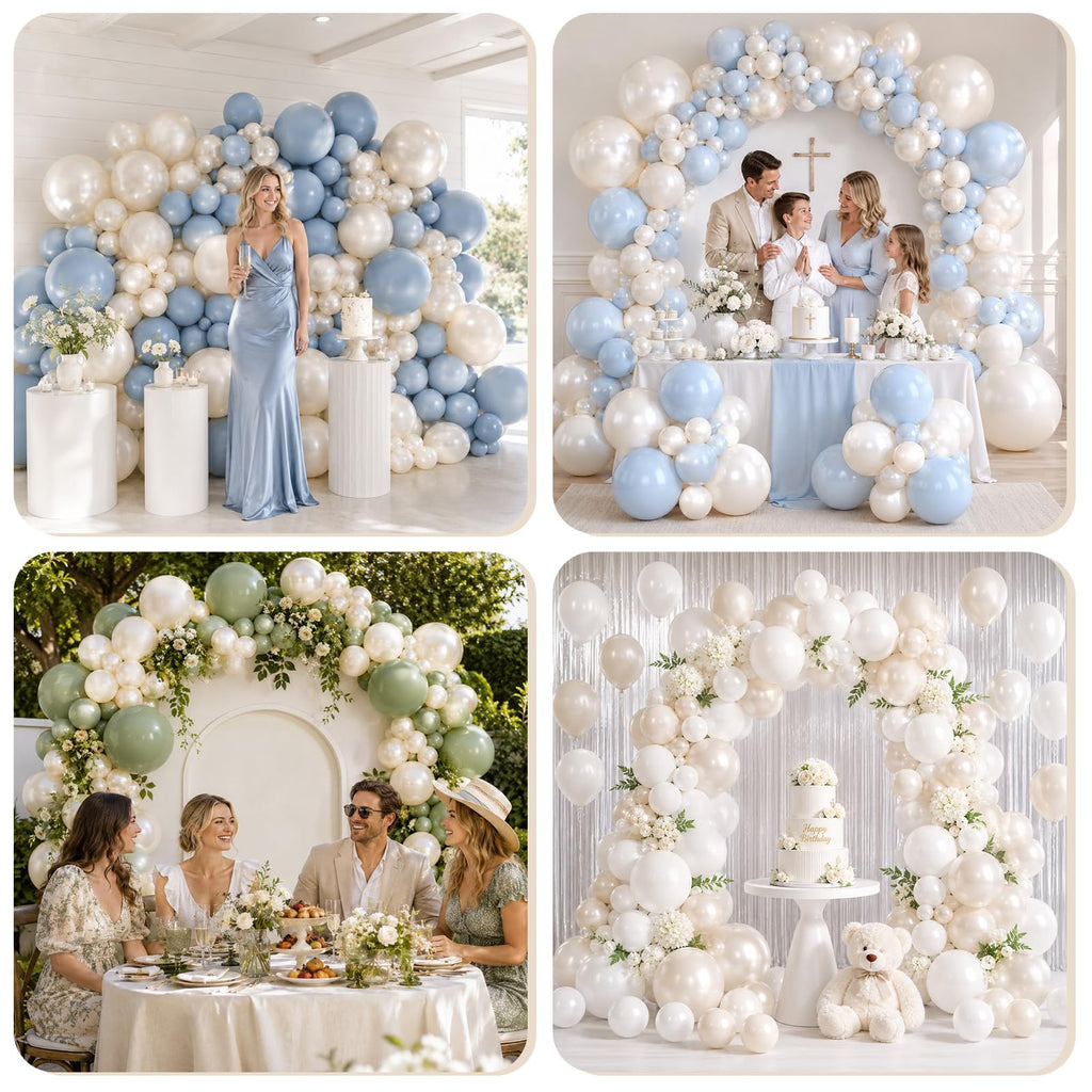 Togvu White Balloons, 50Pack 5 Inch Small Mini Matte White Latex Party Balloons for Wedding Engagement Bridal Baby Shower Anniversary Decorations Supplies