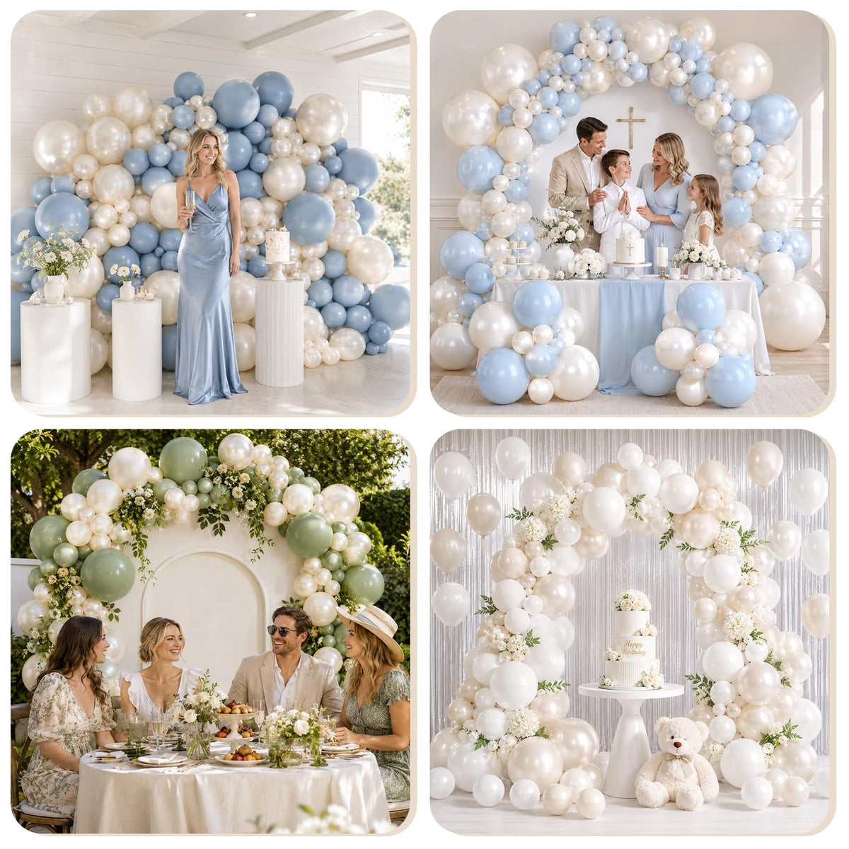 Togvu White Balloons, 50Pack 5 Inch Small Mini Matte White Latex Party Balloons for Wedding Engagement Bridal Baby Shower Anniversary Decorations Supplies