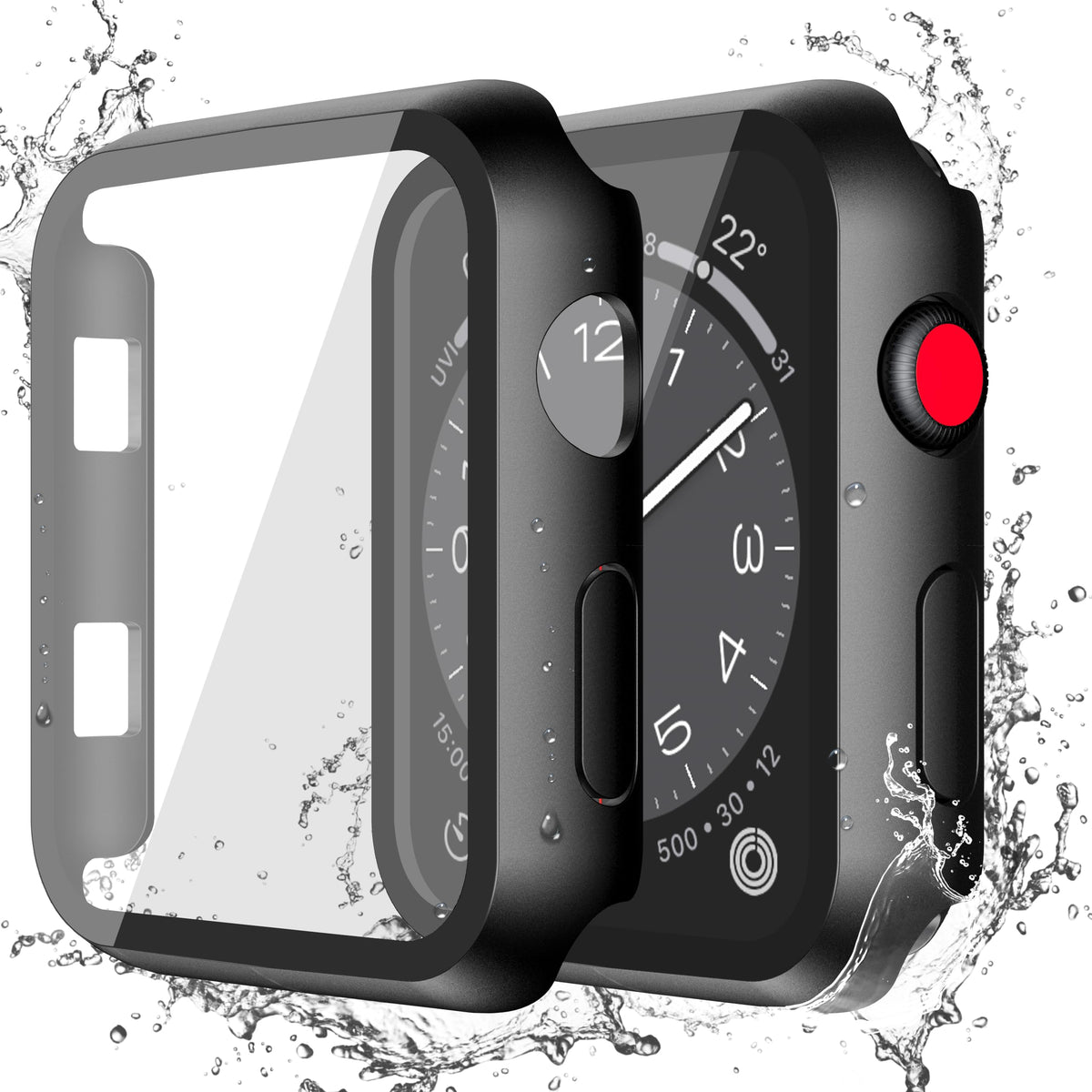 Misxi 2-Pack Waterproof Case for 41mm Apple Watch Series 9/8/7