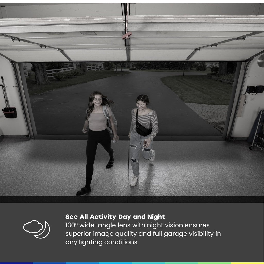 myQ Smart Garage Door Video Keypad with Wide-Angle Camera,Customizable PIN Codes,and Smartphone Control–Take Charge of Your Garage Access Works with Chamberlain, LiftMaster and Craftsman openers,White