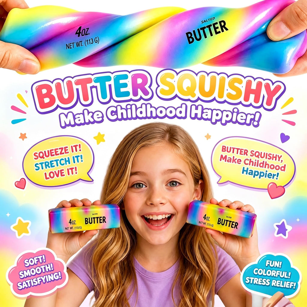 Butter Squishy,Squeeze Toys,2026 New Soft Novelty Toy,Realistic Butter Stick Fidget, Slow Rising Soft Stress Toy for Adults Stress Relief & Anxiety Relief (Butter-1PCS)