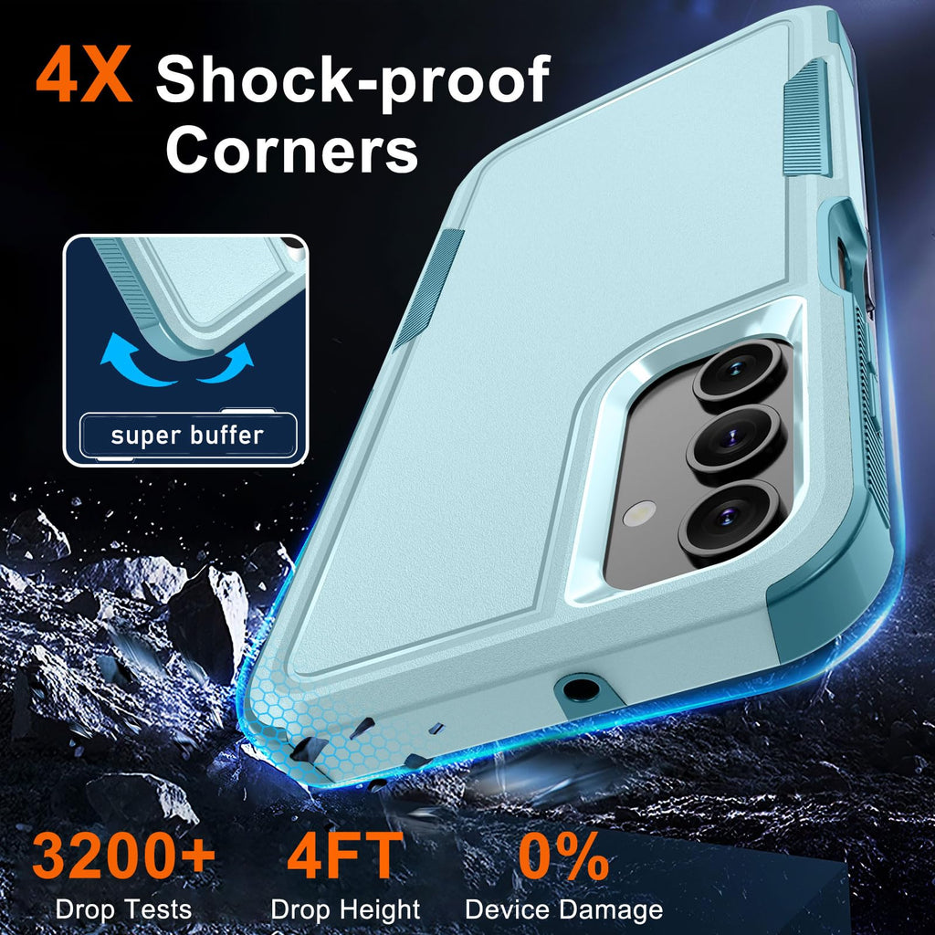 Case for Samsung Galaxy A36/A56/A27,Full Body Heavy Duty Cover,Black Matte