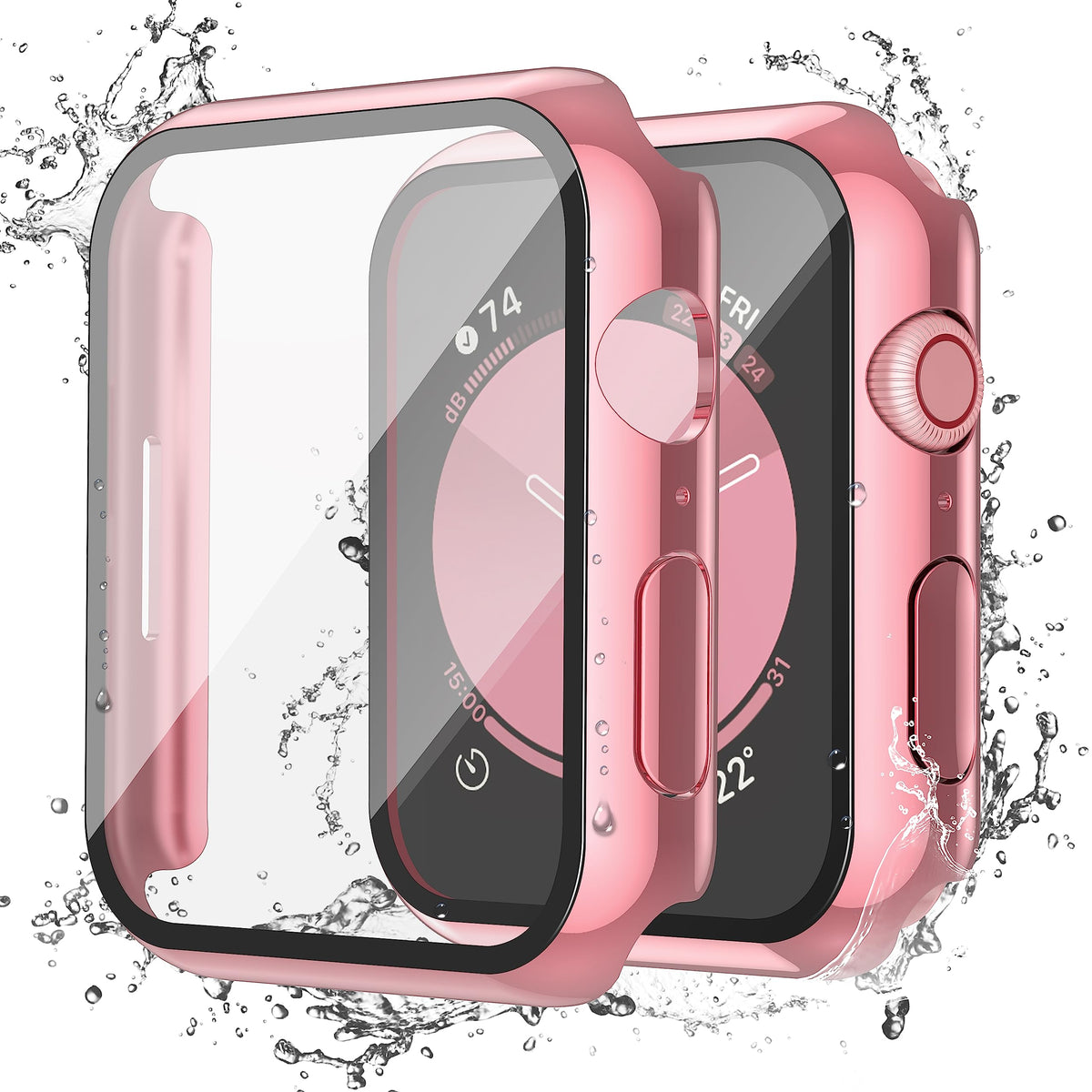 Misxi 2-Pack Waterproof Case for 41mm Apple Watch Series 9/8/7