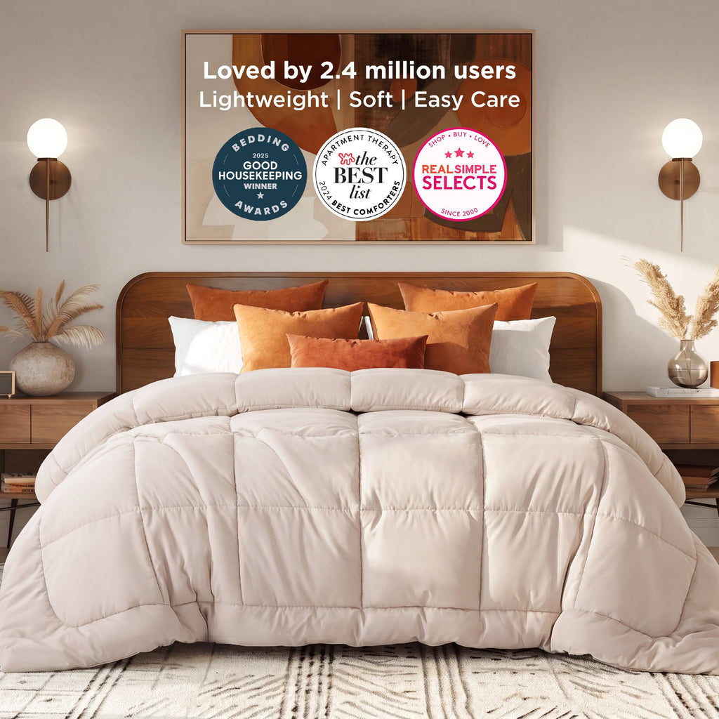 Bedsure Comforter Duvet Insert - Quilted Comforters Queen Size, All Season Duvet, Down Alternative Bedding, with 8 Tabs, Gifts for Women/Men, Olive Green, Queen 88 x 88 Inches