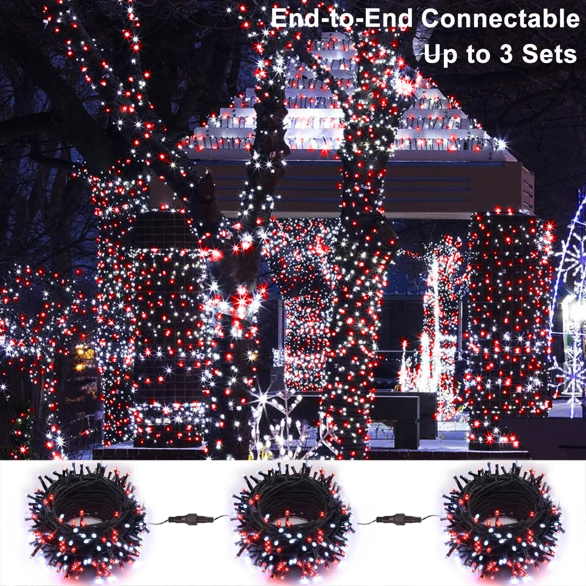 Brizled LED Halloween Lights Indoor Outdoor Orange & Purple String Light