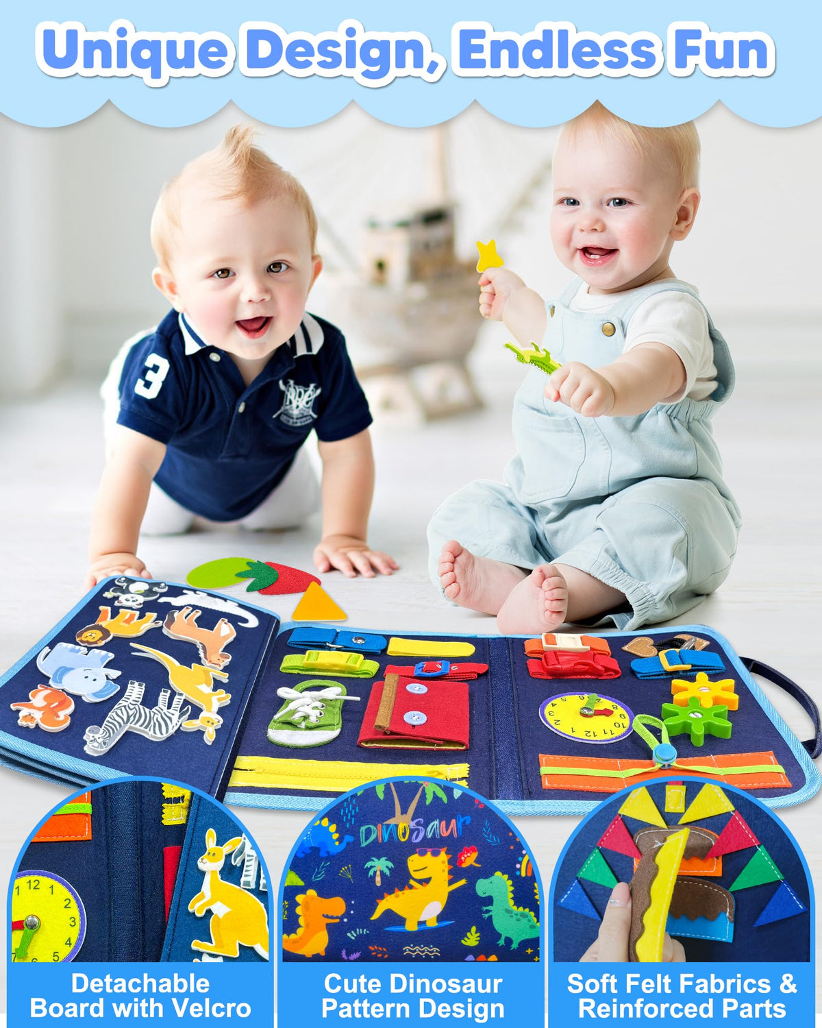 Exorany Busy Board Montessori Toys for Toddler Boy Girl Gifts Busy Book