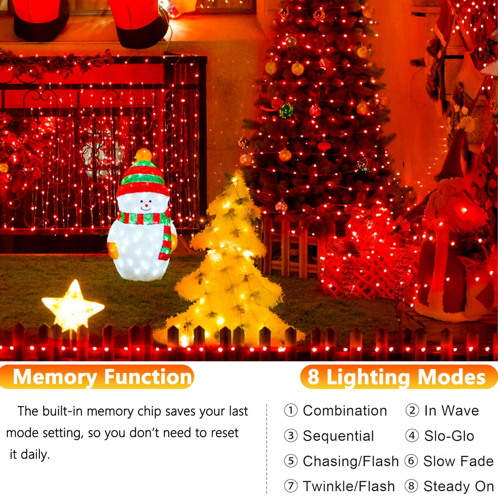 Joomer Solar Fairy Lights, 2-Pack Total 80FT 240LED String Lights, White