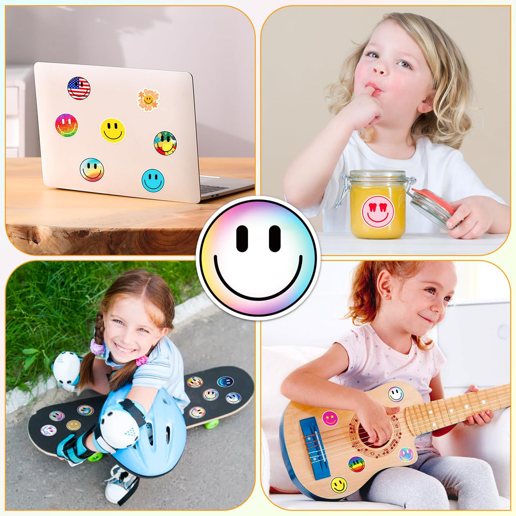 100PCS Smile Neon Stickers