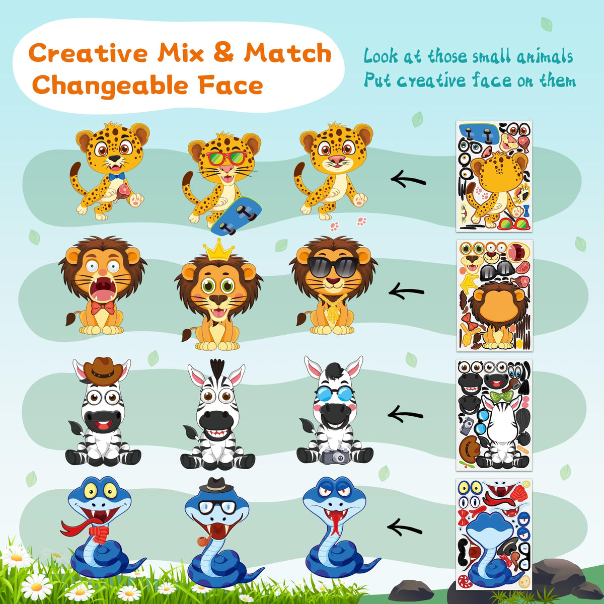 Stickers for Kids Toddler Party Favors Crafts - 48 Sheets