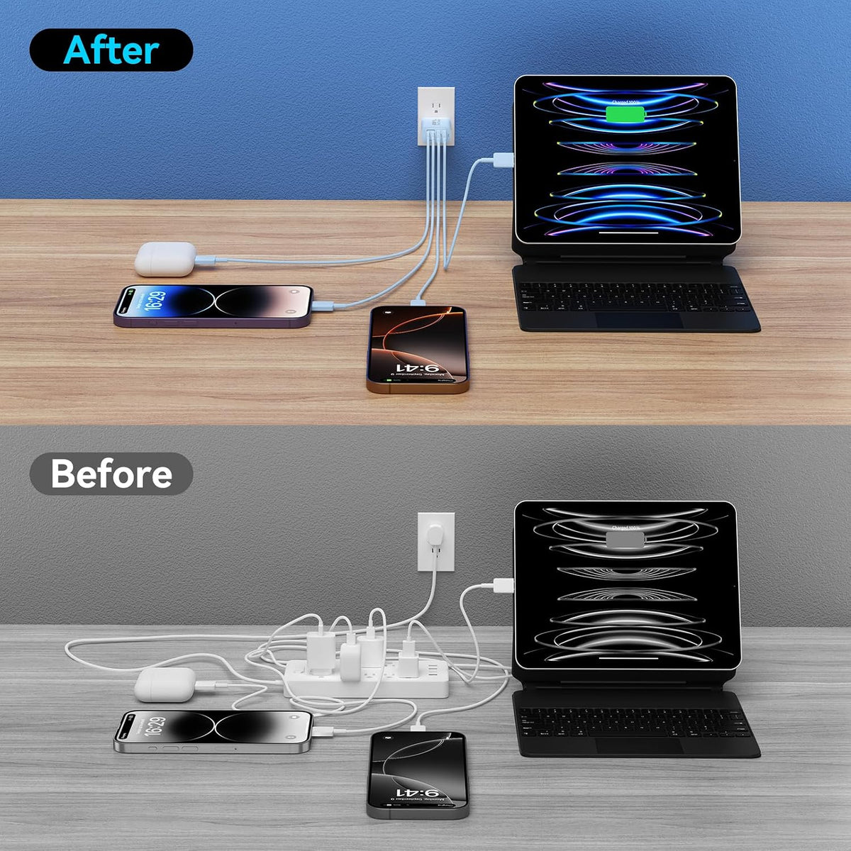 USB C Charger Block Multiple Ports Wall Charger Fast Phone Charging Blocks