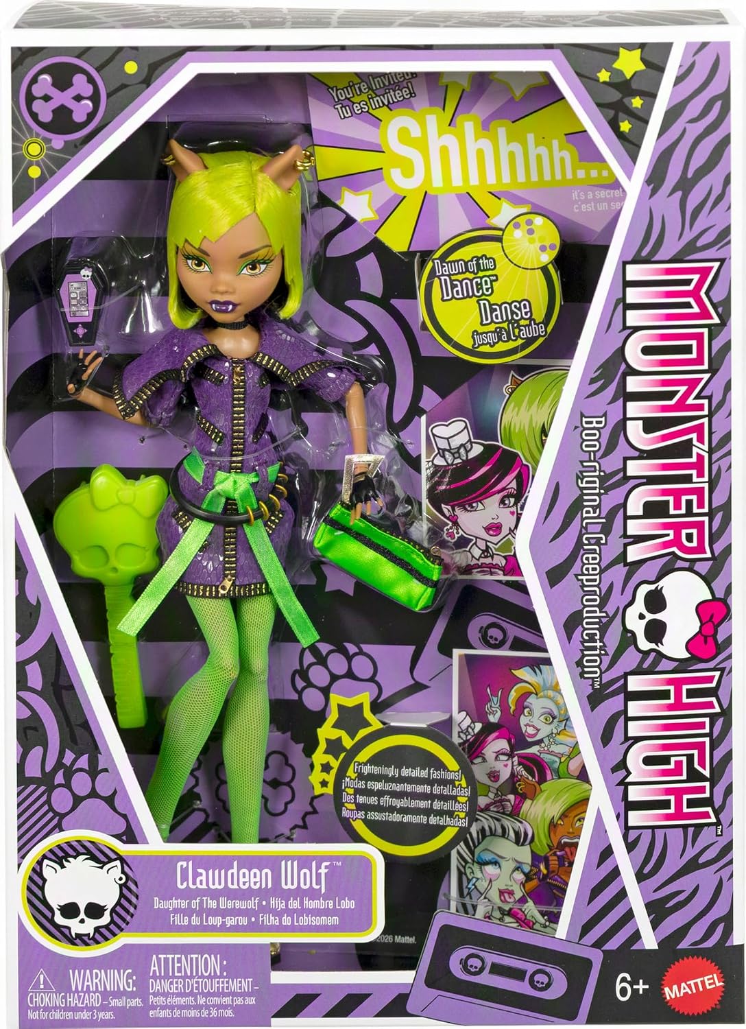 Monster High Dawn of the Dance Clawdeen Wolf Reproduction Doll