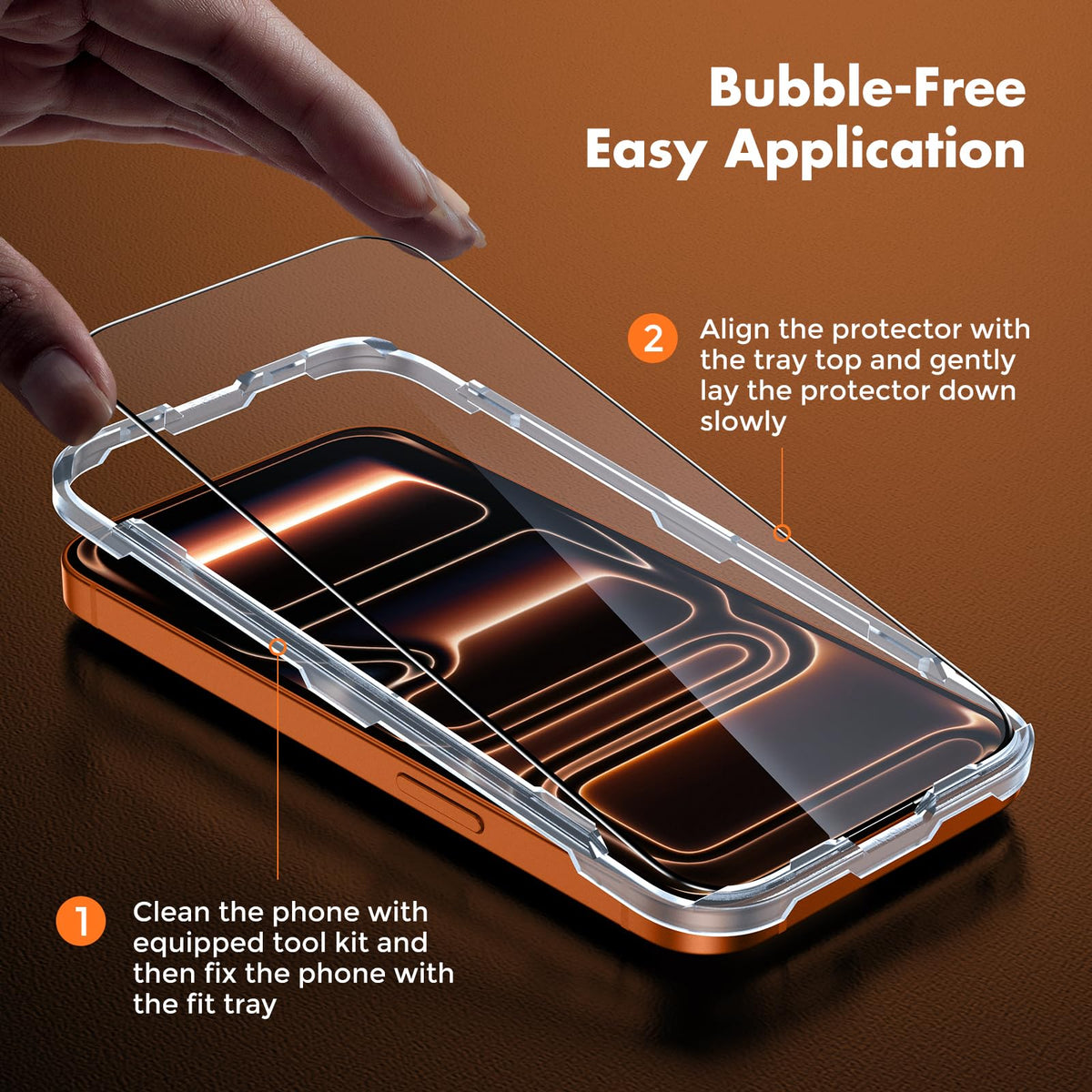 UNBREAKcable 3-Pack Screen Protector for iPhone 16 Pro Max, Full Coverage