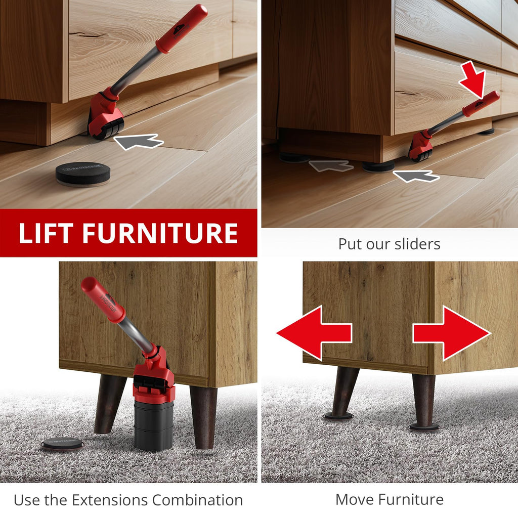 Felt Furniture Sliders for Hardwood Floors X-PROTECTOR 16 PCS 3 ½”