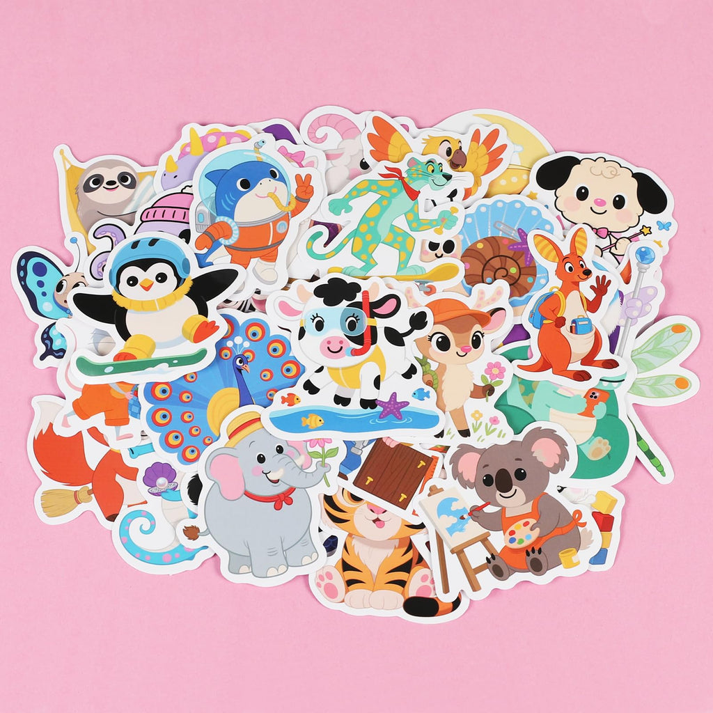 100PCS Smile Neon Stickers