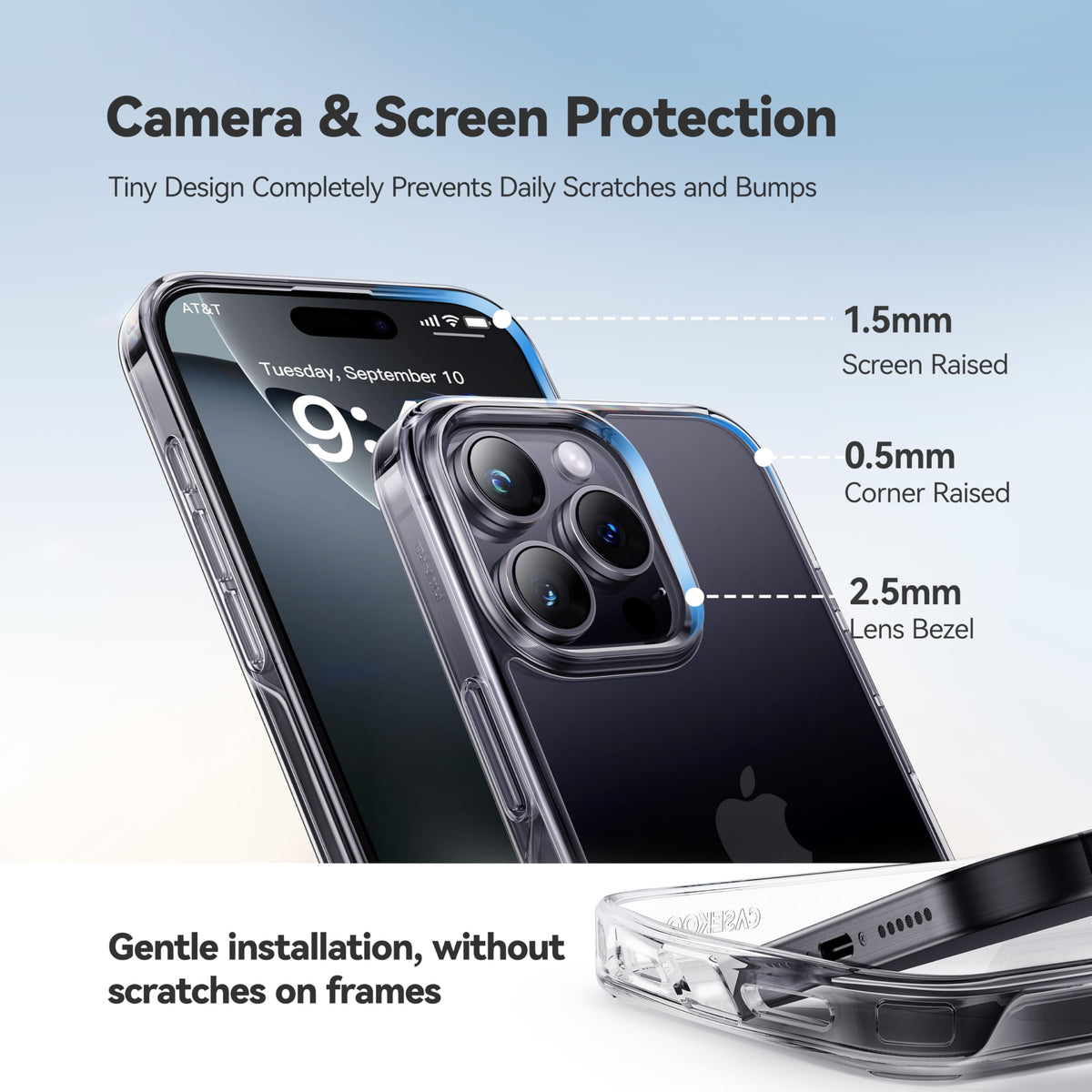 CASEKOO for iPhone 16 Smooth Crystal Clear Case, Patented Anti-Yellow