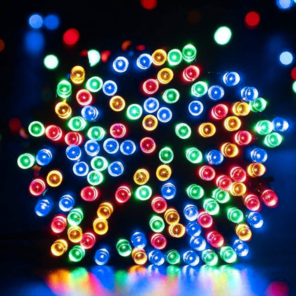 DAZZLE BRIGHT Halloween 300 LED String Lights, 100FT String Lights with 8 Lighting Modes, Halloween Decorations for Party Carnival Supplies, Outdoor Yard Garden Decor (Purple & Orange)