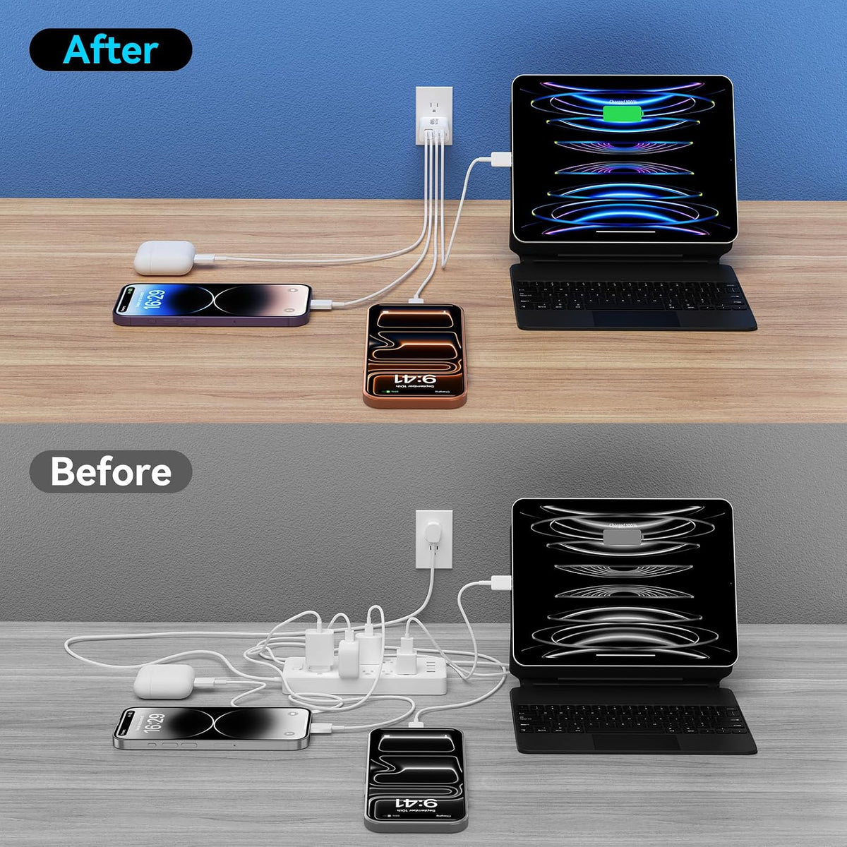 USB C Charger Block Multiple Ports Wall Charger Fast Phone Charging Blocks