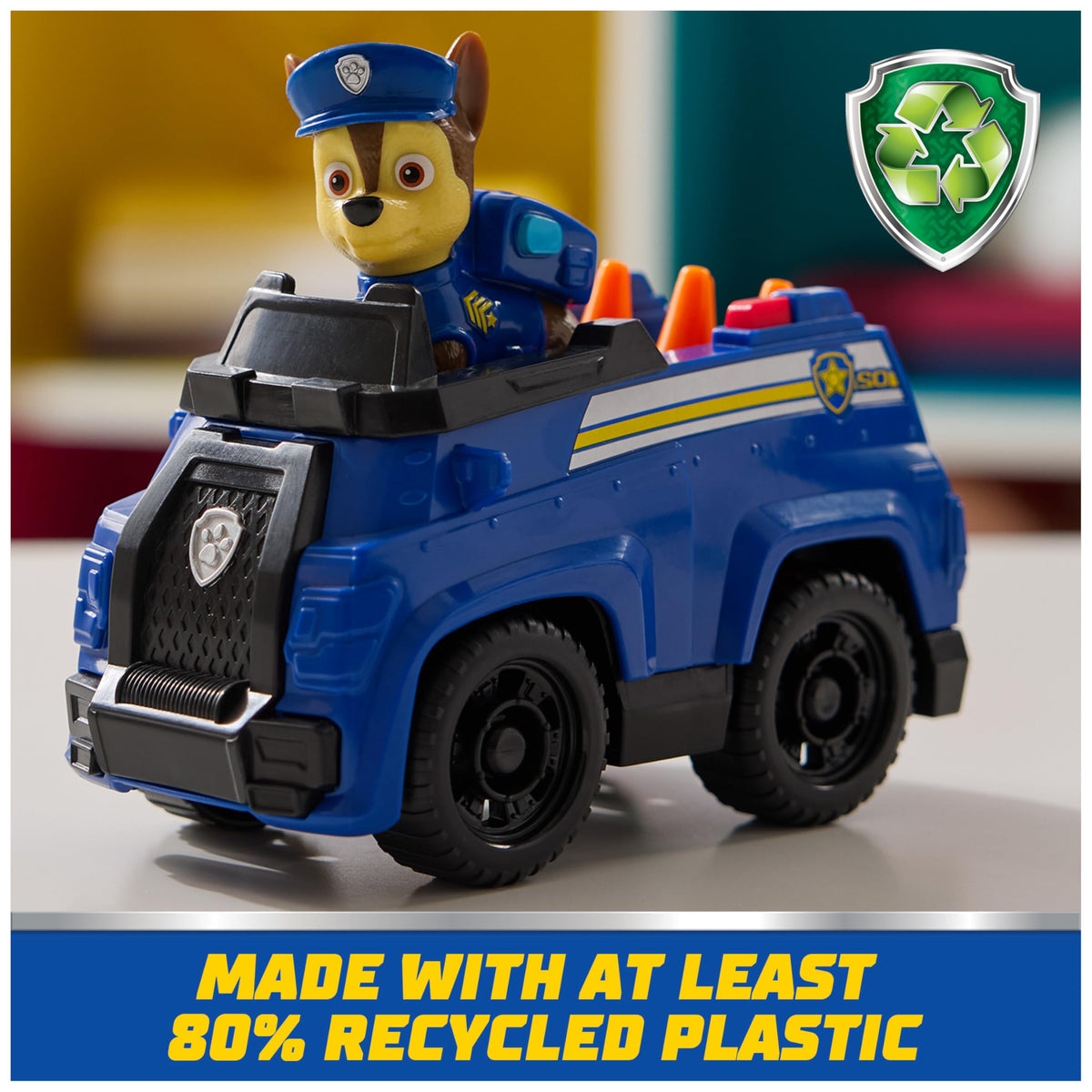 Paw Patrol, Rubble’s Bulldozer Toy Truck with Collectible Action Figure