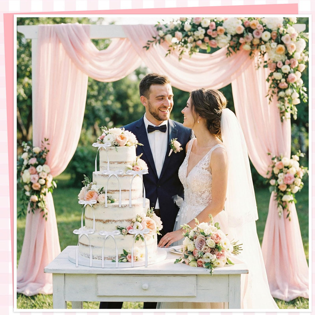 30 Pack Bow Cake Toppers Pink Ribbon Bows for Cake Back to School Decor