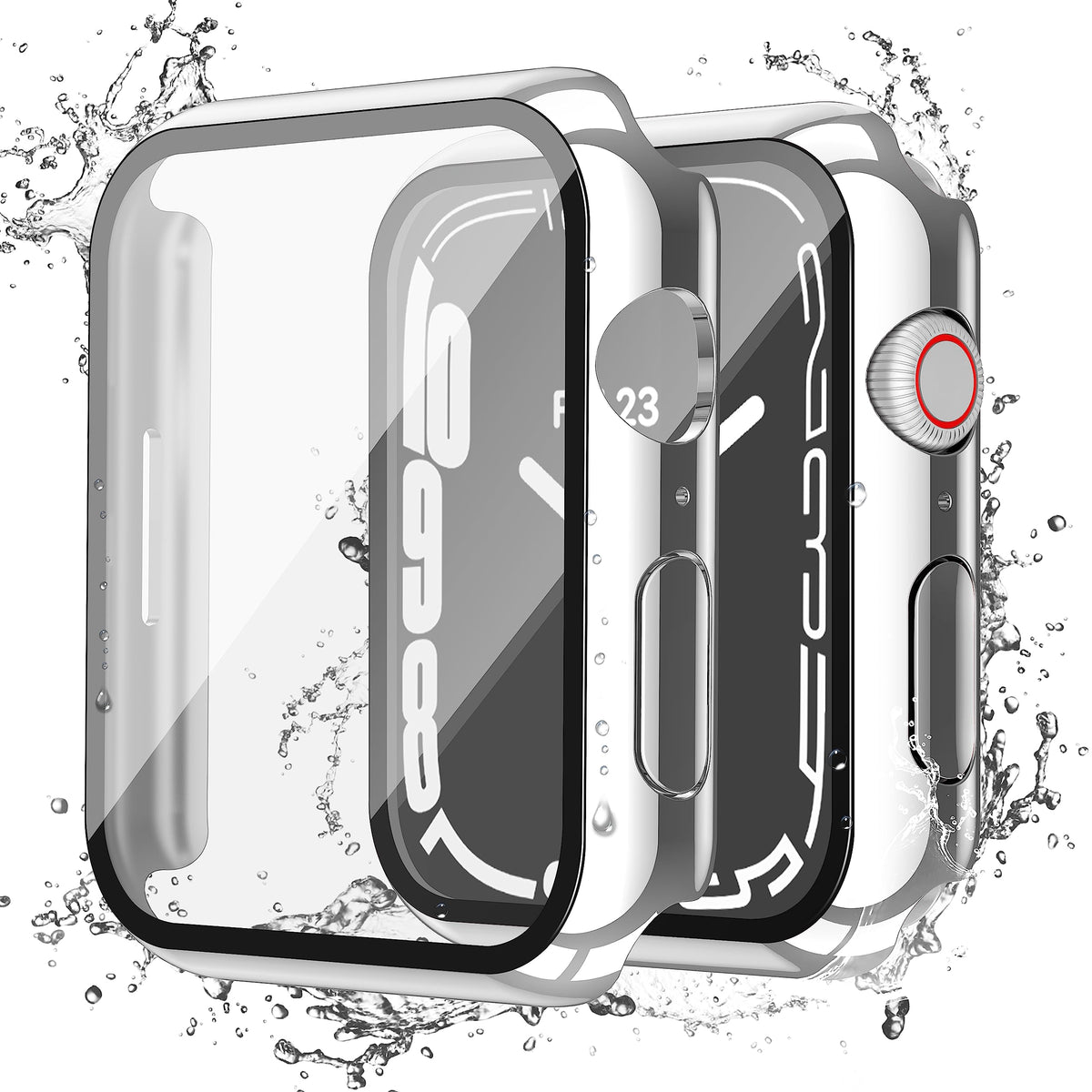 Misxi 2-Pack Waterproof Case for 41mm Apple Watch Series 9/8/7