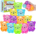 VESPRO 12Pack Fidget Toys Squishy ，Cute Bear Squeeze Ball