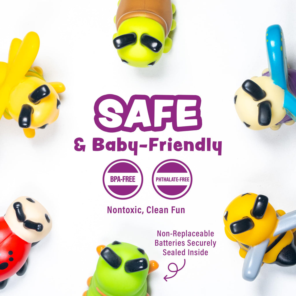 Tub Works® Ocean Rescue™ Vehicles Light Up Bath Toys, 6 Pack | Water-Activated Light Up Toys Flash & Change Color | Easy-Grip Baby & Toddler Bath Toys | Sensory Toys with Bath Lights for Kids Bath