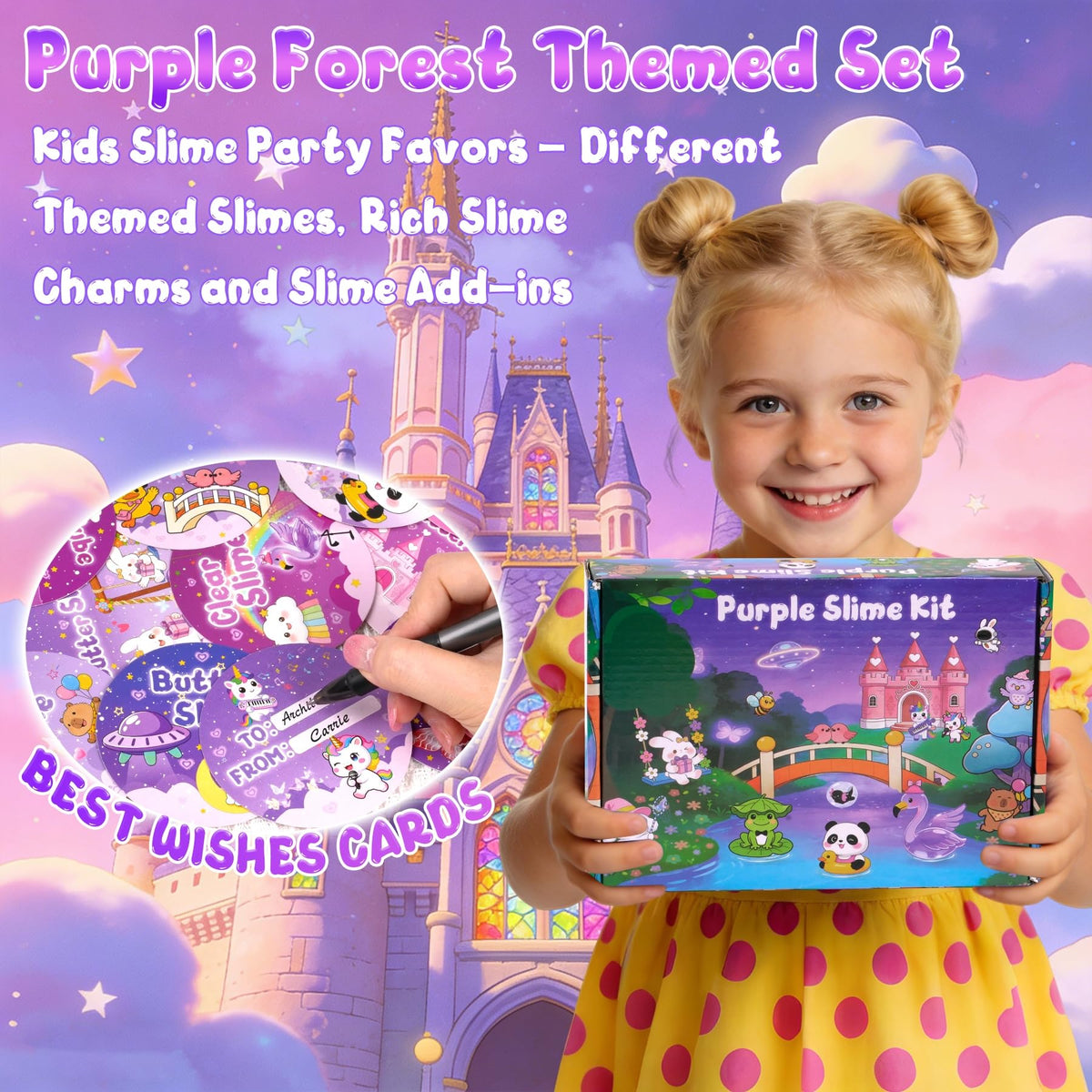 6-Pack Pink Slime Kit for Girls, Cloud Butter Squishy Birthday Gift Set