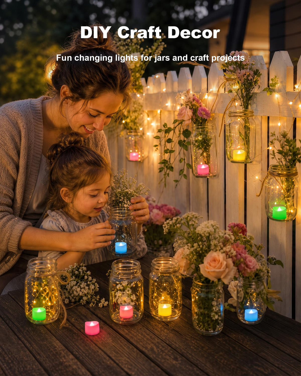 Homemory 24Pcs Flickering Flameless Candle Battery Operated, 200+Hours Fake Electric LED Tea Lights for Votive, Centerpiece Table Decorations, Wedding, Aniversary, Halloween, Christmas