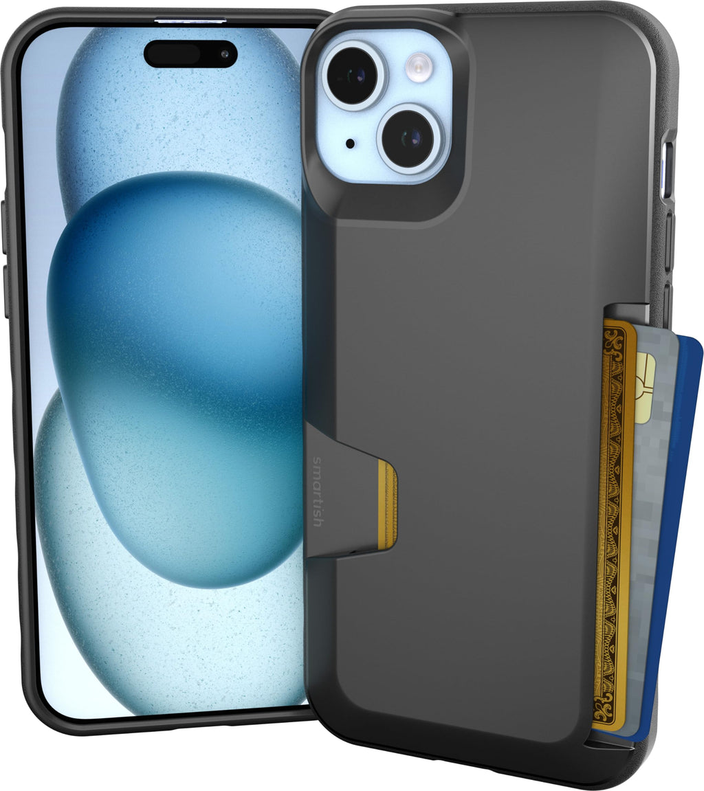Smartish iPhone SE/7/8 Wallet Case, Card Holder, Wallet Slayer Vol 1, Black