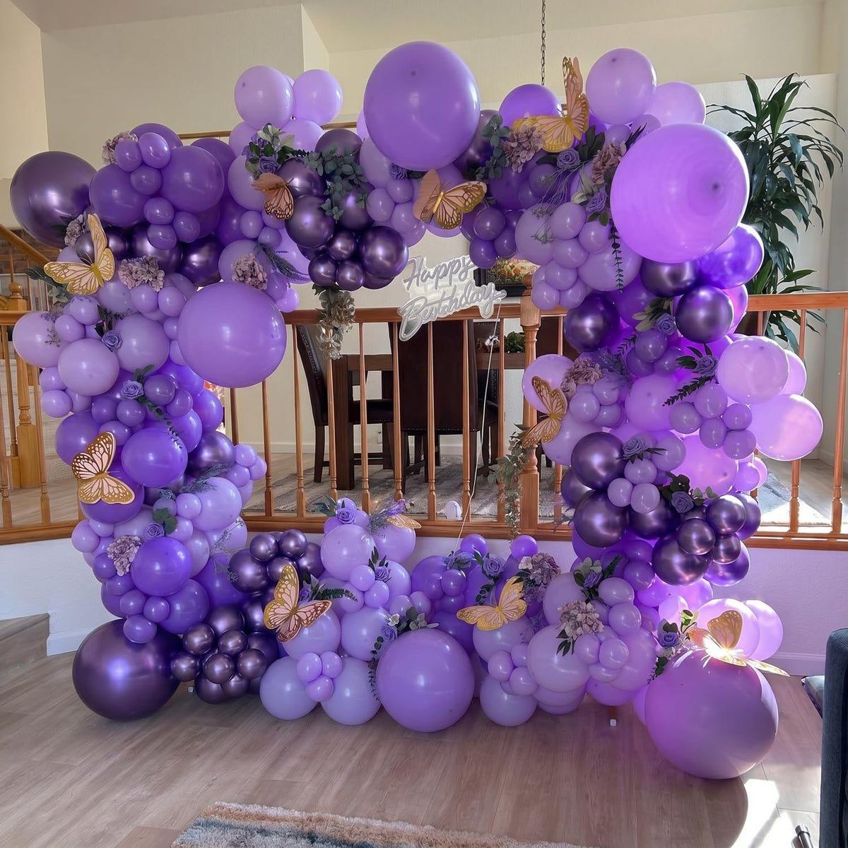 Rose Gold and Black Balloons for Bridal Shower Women Birthday Decorations