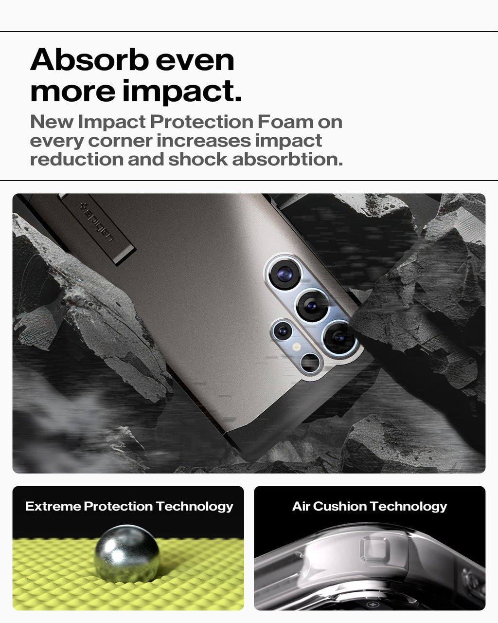Spigen for Galaxy S25 Plus Case, Tough Armor MagFit [Kickstand] [Compatible with MagSafe] [Military-Grade Protection] - Black