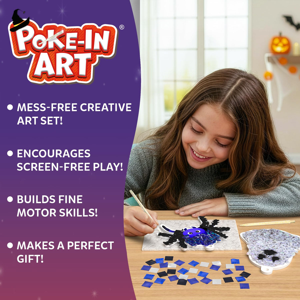 Skillmatics Poke-in Art – Disney Princesses, Wood Craft Kit, Gift for Kids