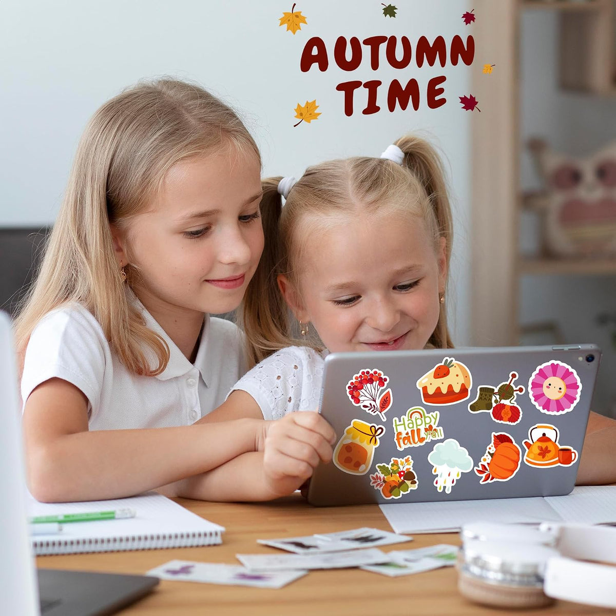 OHOME Fall Stickers | 100 PCS Thanksgiving Stickers for Kids - Vinyl Thanksgiving Games Toys Gifts Activities Essentials Party Favors Supplies - Friendsgiving Crafts Bulk for Classroom Home