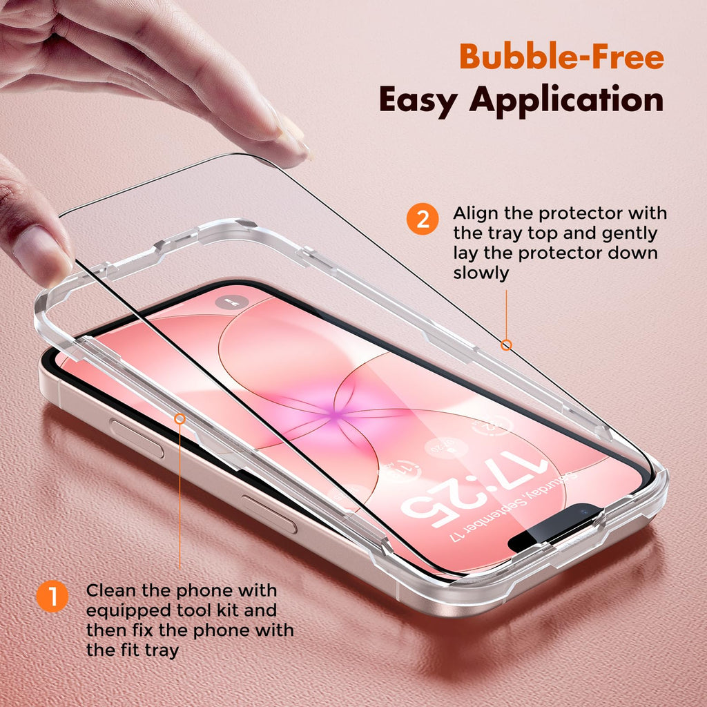 UNBREAKcable 3-Pack Screen Protector for iPhone 16 Pro Max, Full Coverage