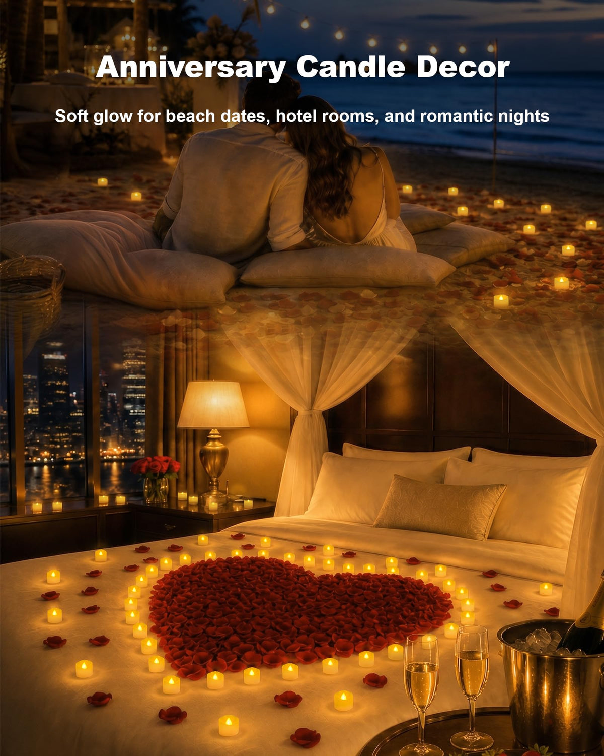 Homemory 12-Pack Remote Flameless LED Battery Tea Light Candles, 400+Hrs
