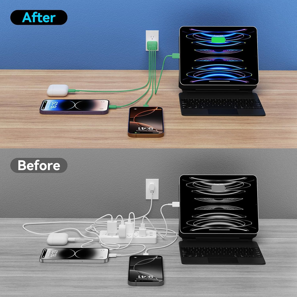 USB C Charger Block Multiple Ports Wall Charger Fast Phone Charging Blocks