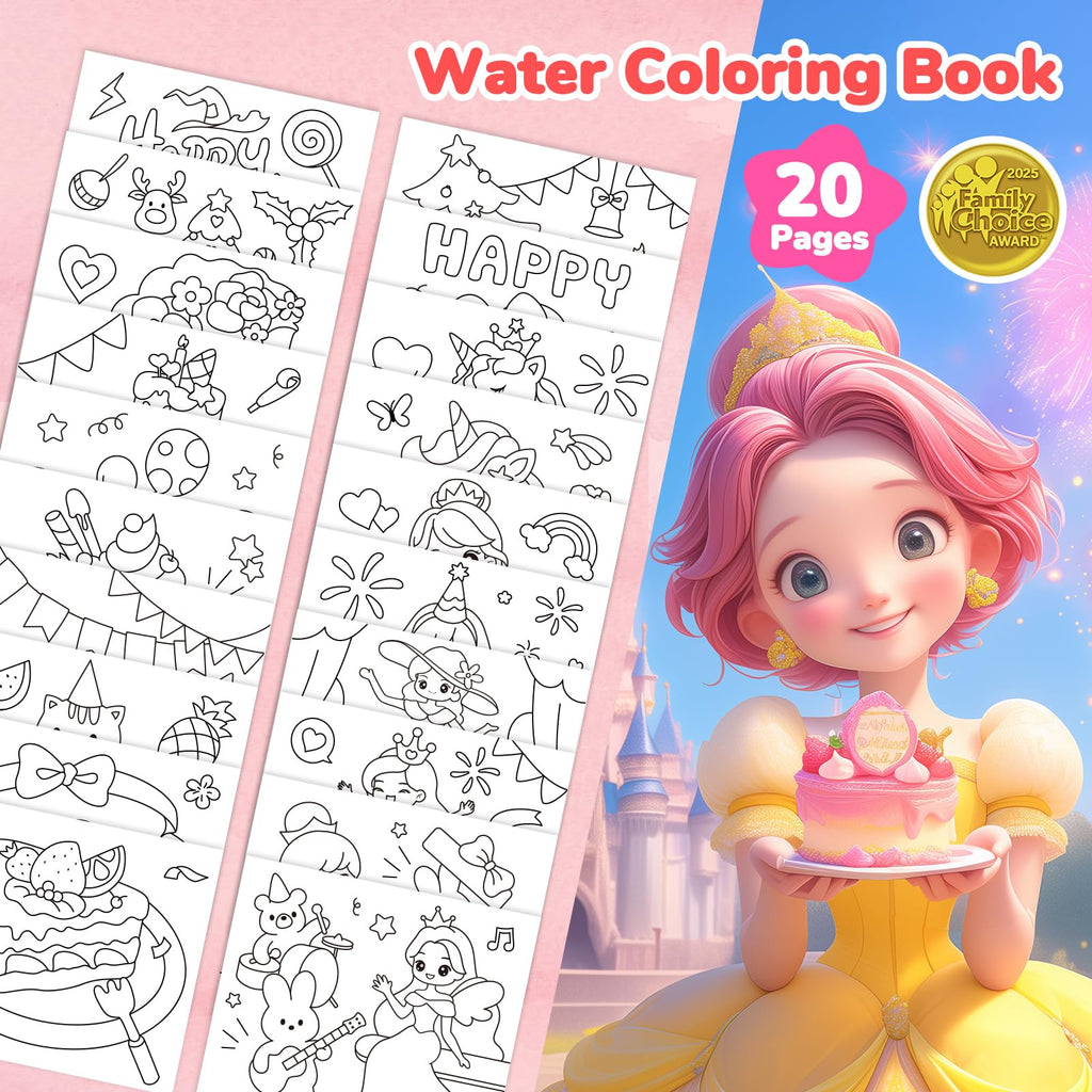 JoyCat Paint with Water Coloring Books for Toddlers (Magical Pony)
