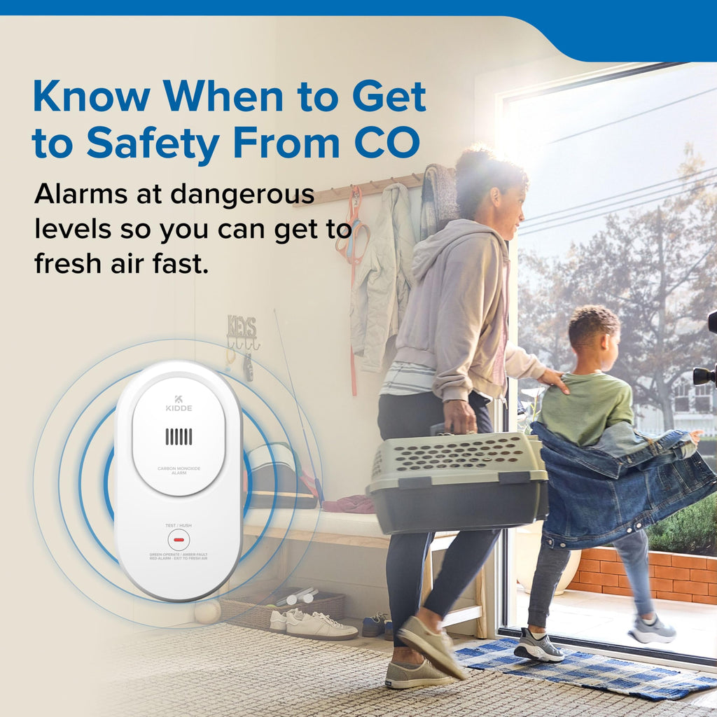 Kidde Carbon Monoxide Detector, Plug-in Carbon Monoxide Detector with AA Battery Backup, 85 dB Alarm, LED Status Light Indicators, 3rd Edition